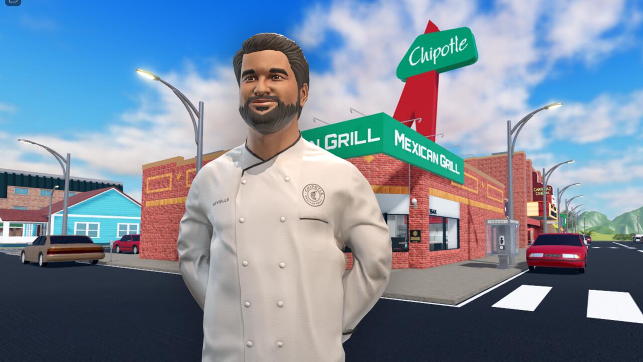 Chipotle head chef Nevielle Panthaky inside Roblox