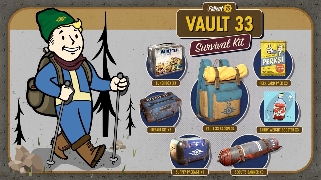 Das Fallout 76 Vault 33 Survival Kit