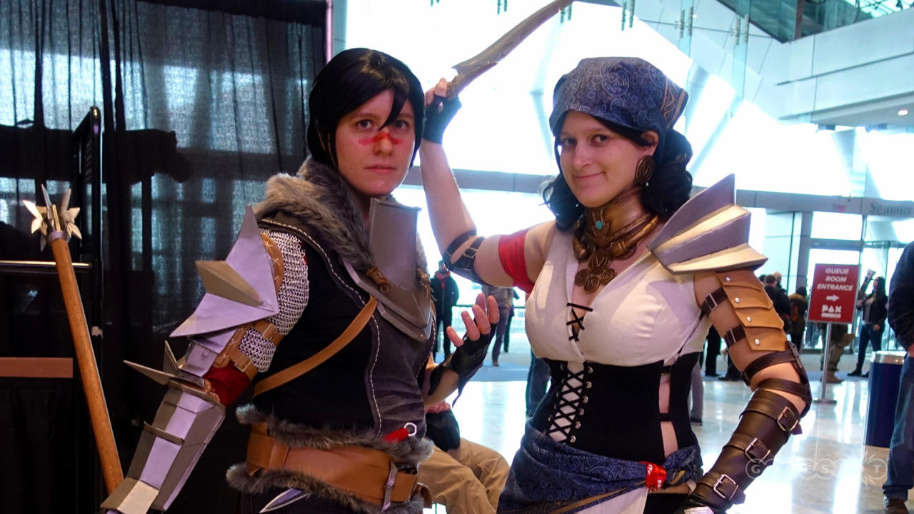 Hawke and Isabella from Dragon Age 2