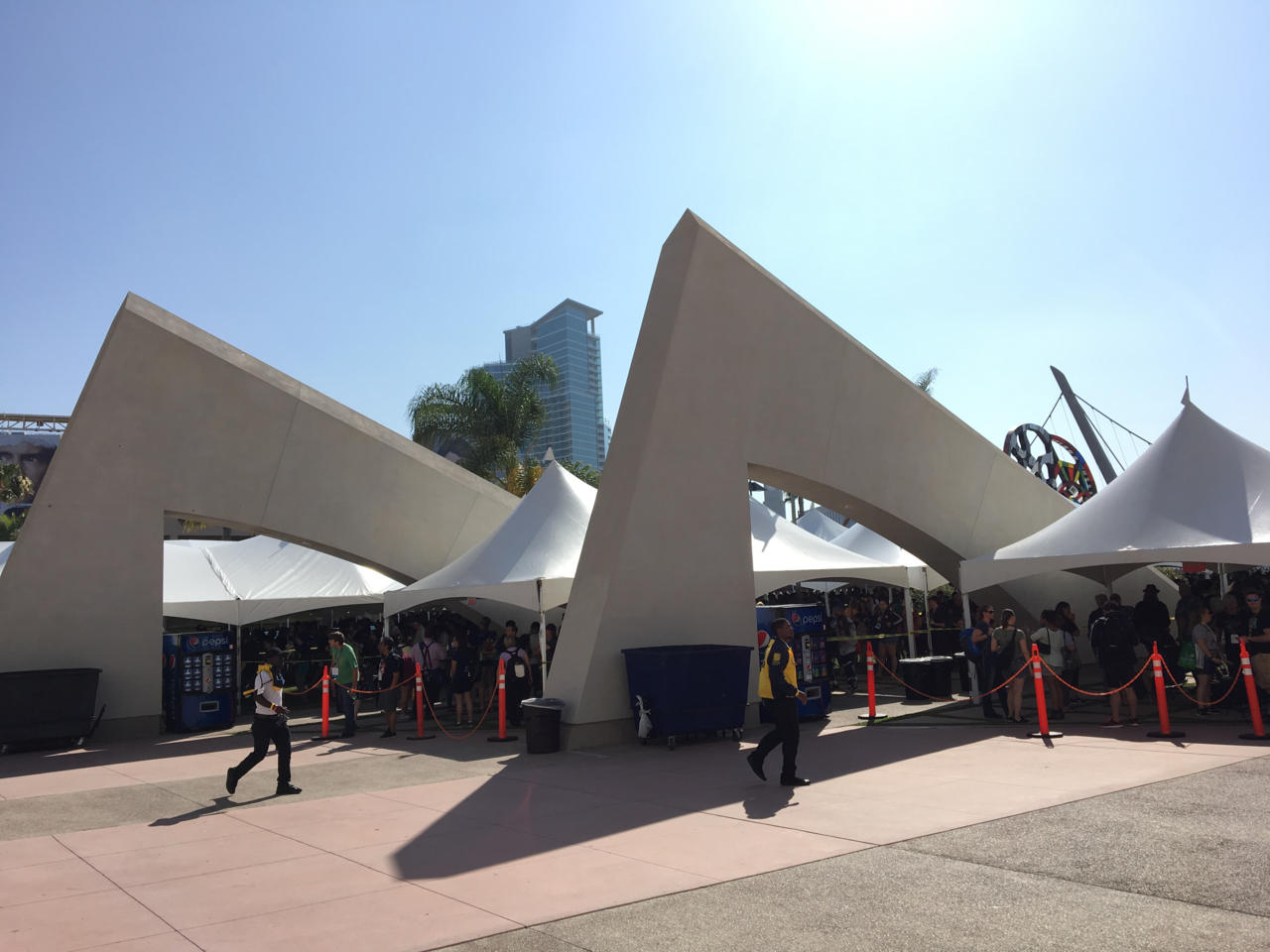 Some of the many tents outside of Hall H