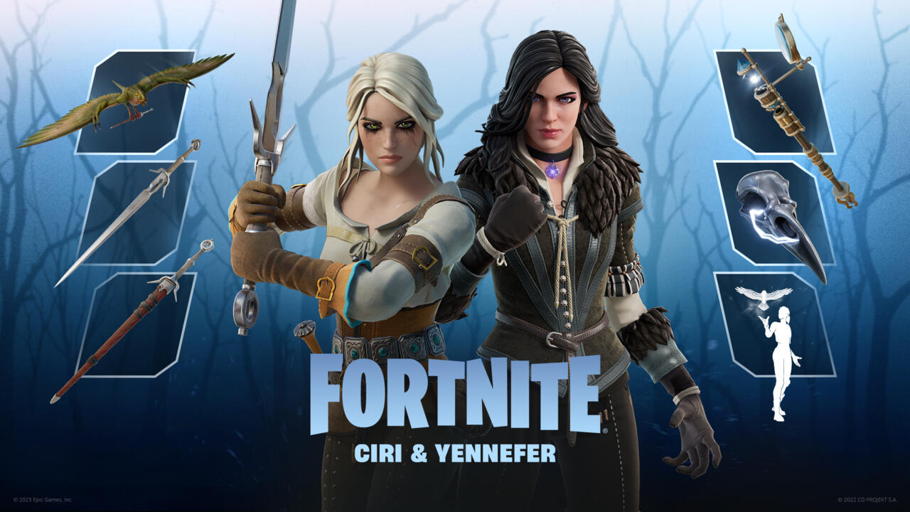 Ciri and Yennefer in Fortnite