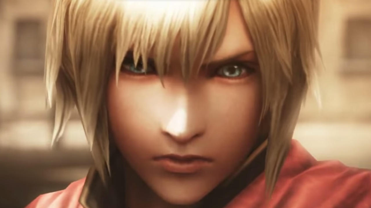 An example of what a character from the PSP version of Type-0 looks like during pre-rendered cutscenes, which is the basis for the HD version's models.