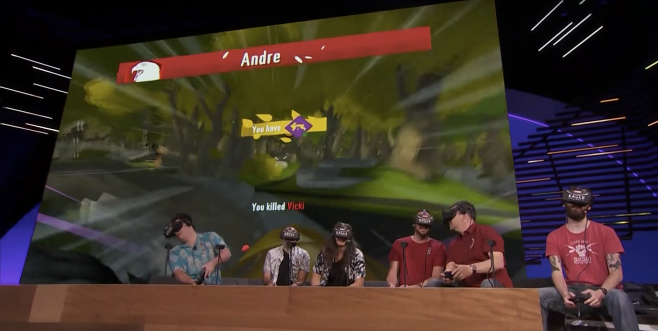 Highlights: An 8-Person Competitive Multiplayer VR Demo