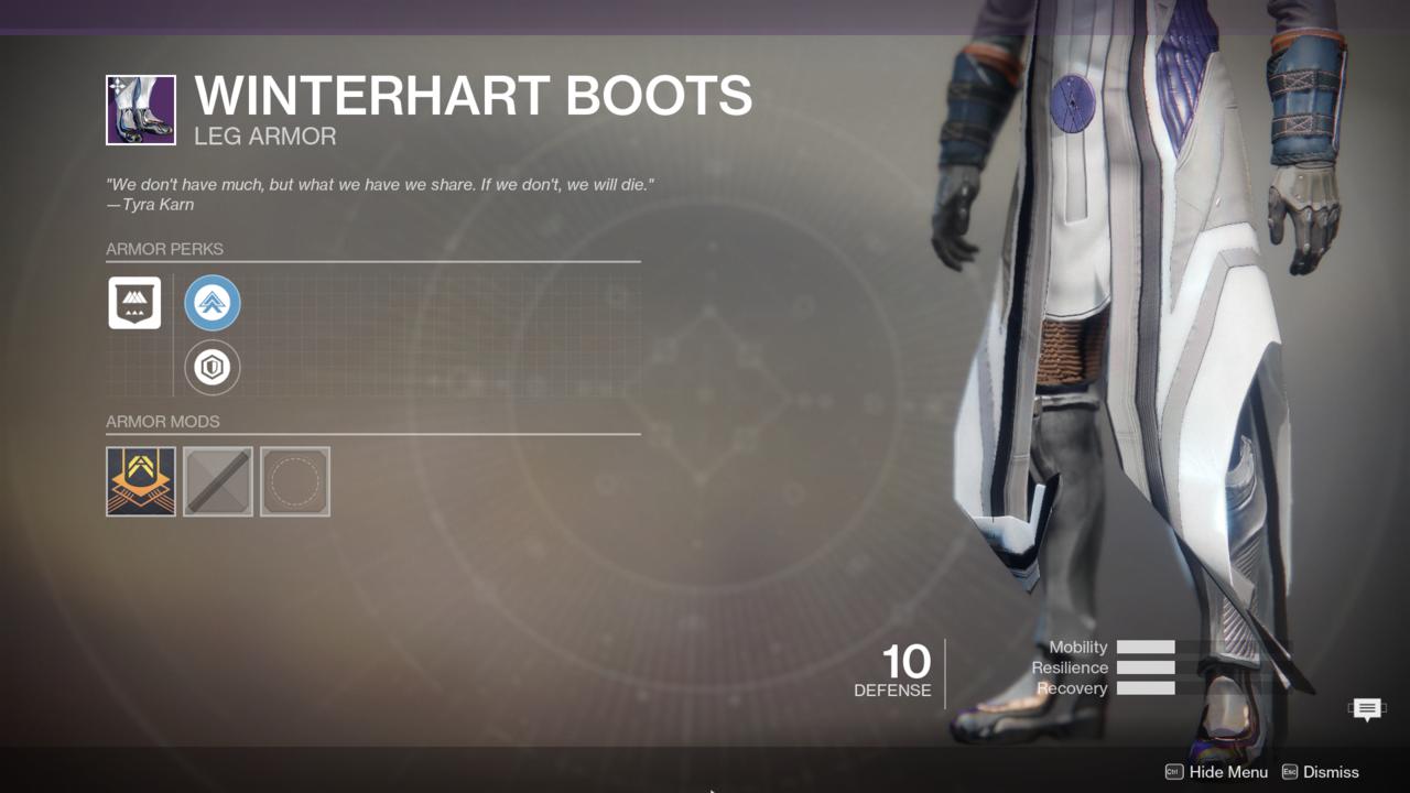 Winterhart Boots (Warlock Legs)