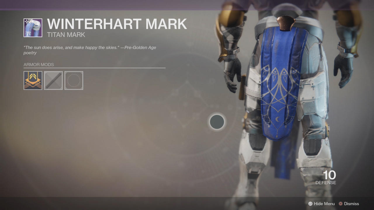 Winterhart Mark (Titan Class Item)
