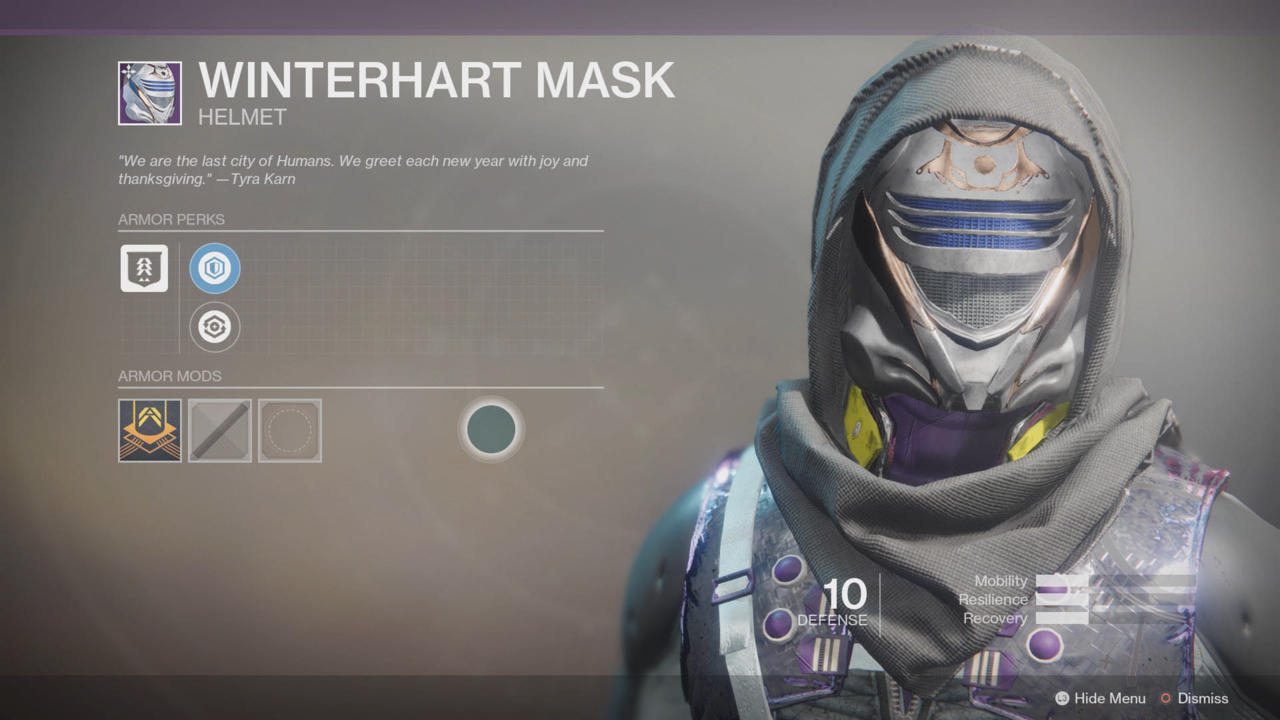 Winterhart Mask (Hunter Helmet)