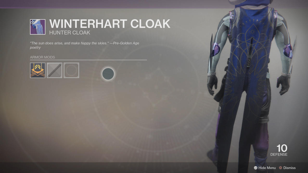 Winterhart Cloak (Hunter Class Item)