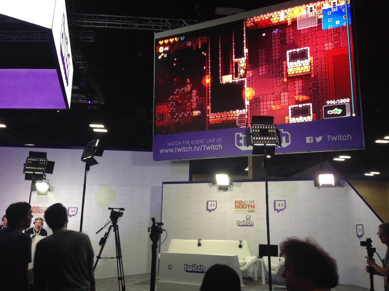 Twitch streaming from the show floor.