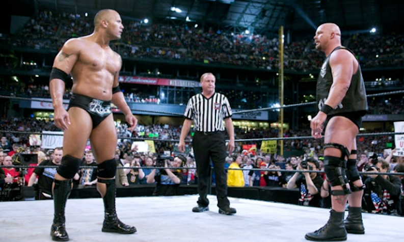 8. Stone Cold Steve Austin vs The Rock (WrestleMania 17)