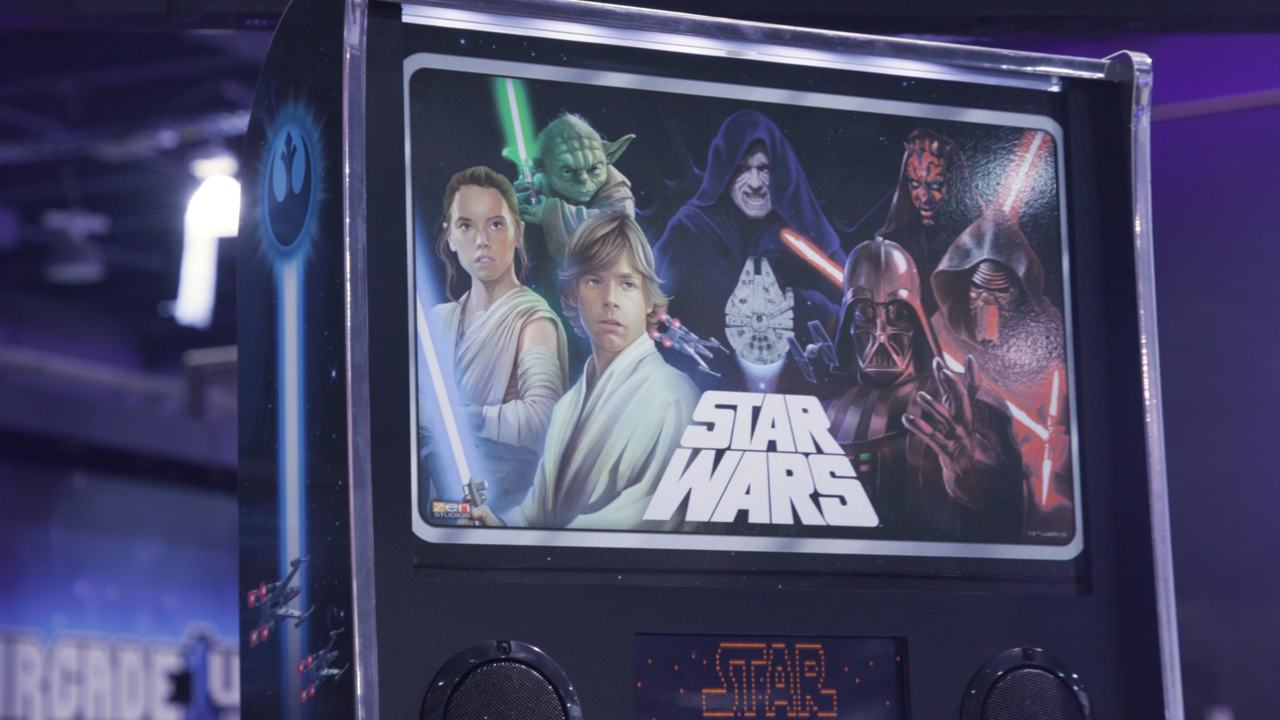 Star Wars digital pinball table backbox art