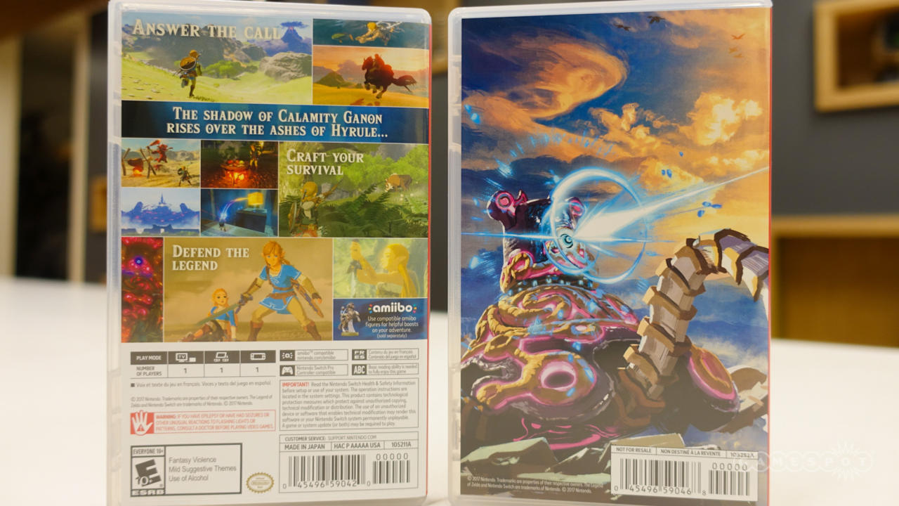 Rear Of The Game Compared To Standard Edition Case
