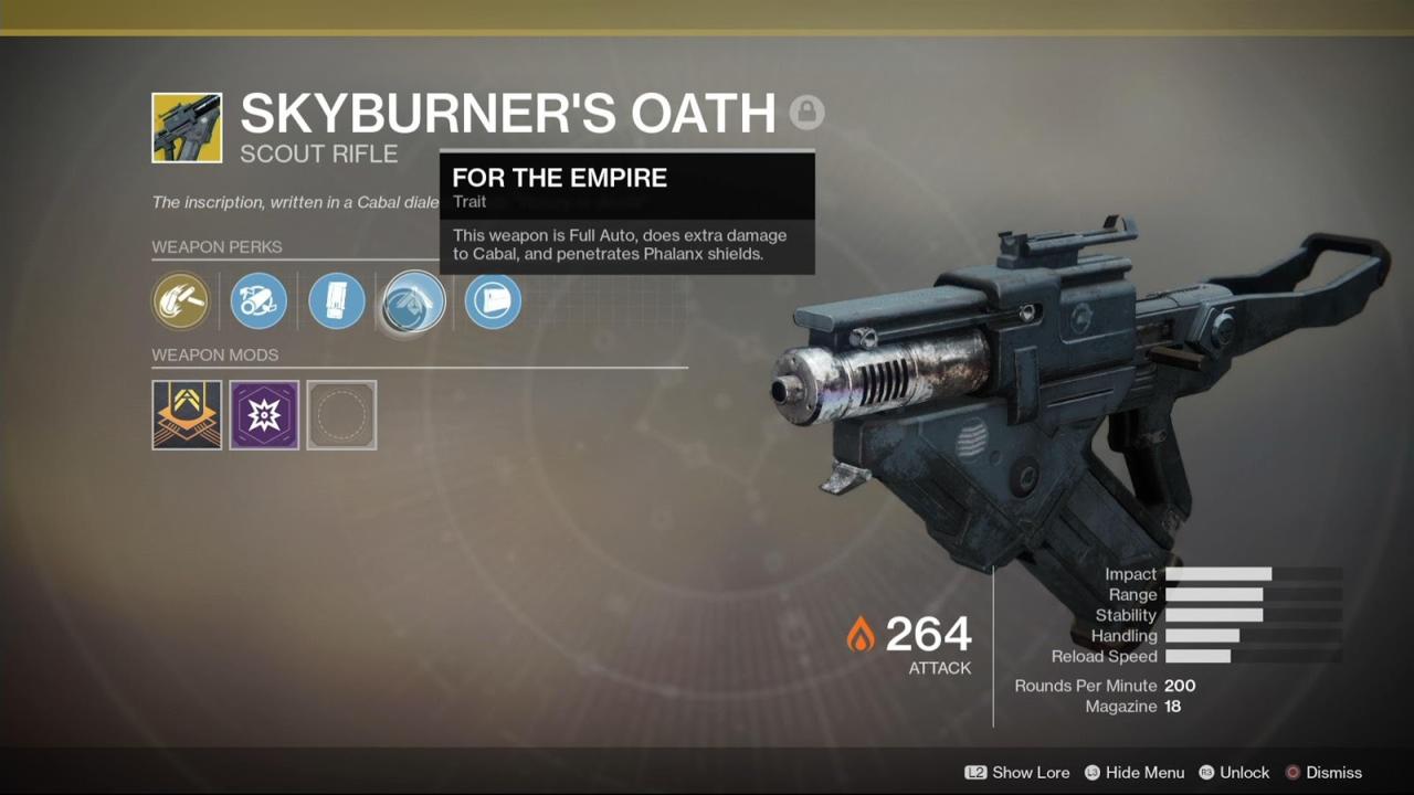Skyburner's Oath: Energy Scout Rifle