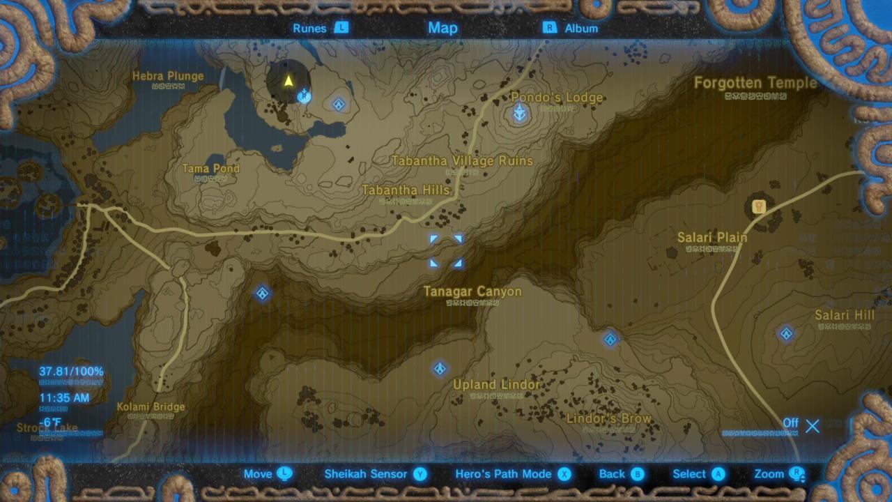 Revali's Song: Map Location Of "Shoot The Flame Dragon's Horn"