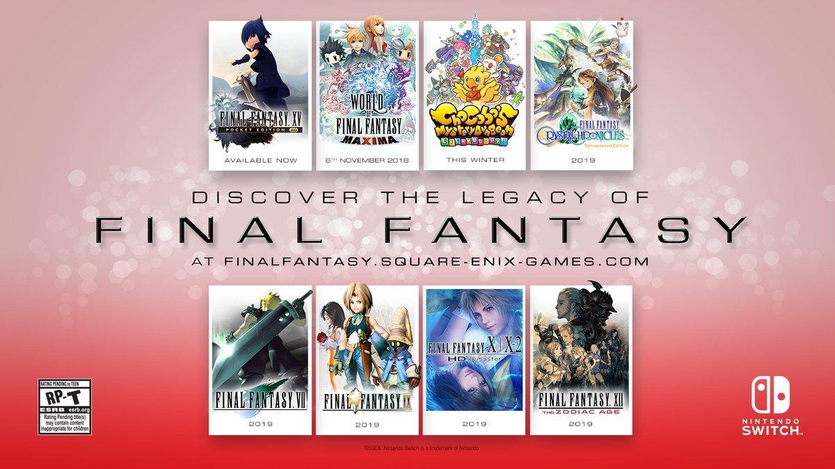 Final Fantasy Remasters (VII, IX, X, X-2, XII, Crystal Chronicles)