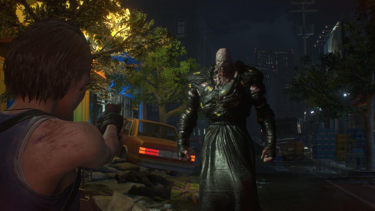 Okay, the last caption was a terrible joke. I'm sorry, but hey, look at Nemesis! He's covered in Umbrella trash bags!