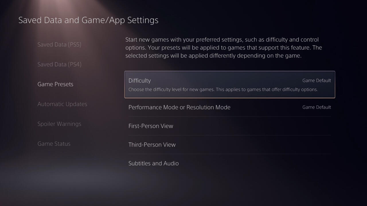 You can customize your game presets on a system-wide level--just as long as the game your playing supports it.