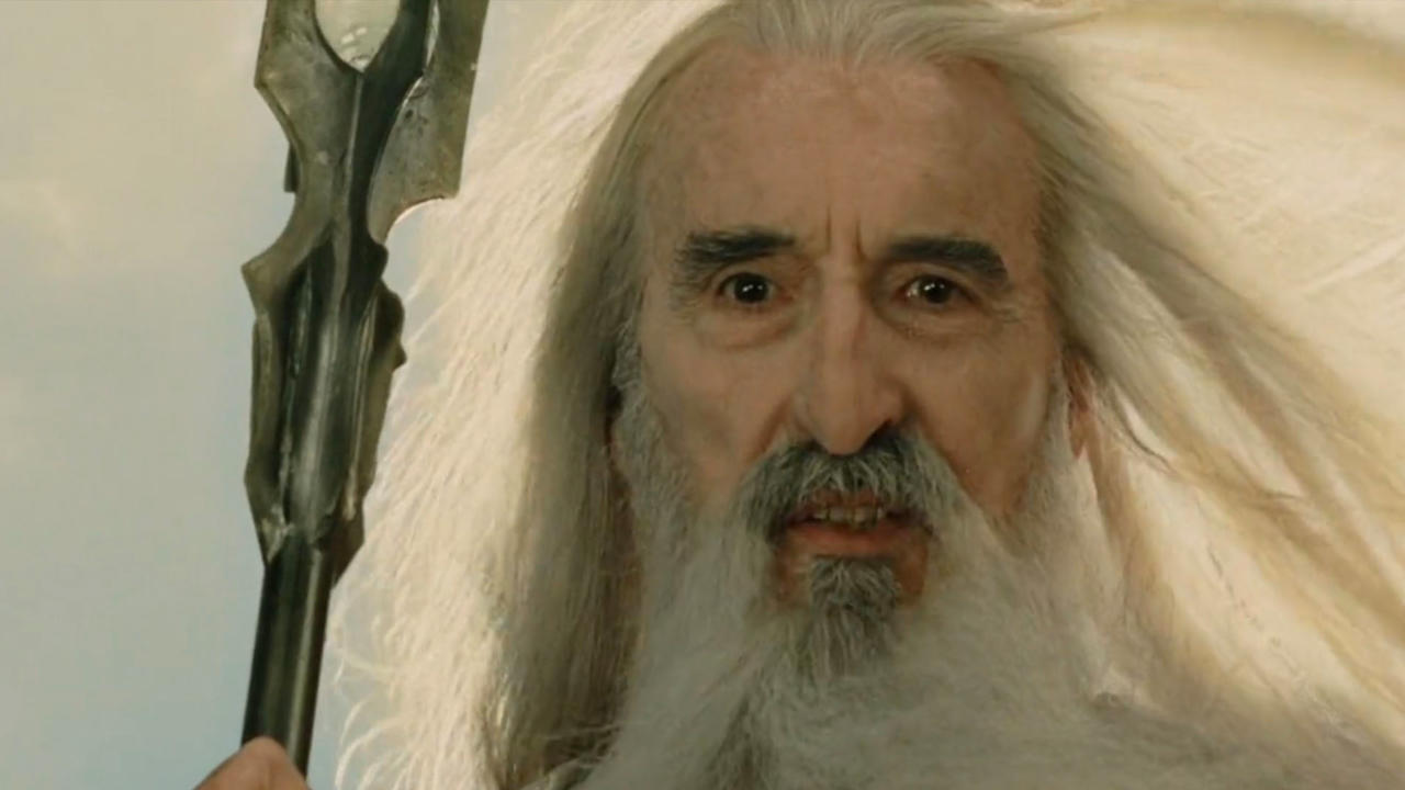 4. Christopher Lee was blasted by a wind machine