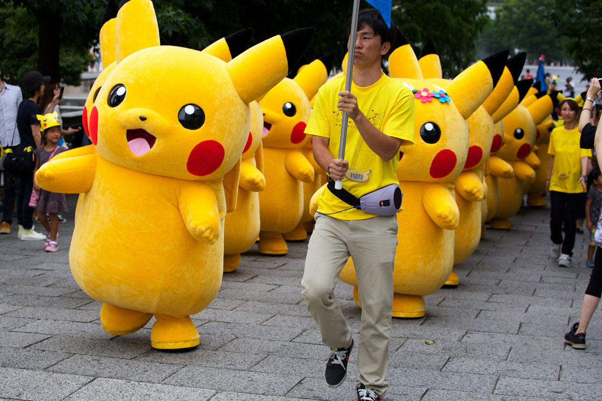 A dramatic march to benefit Pikachu awareness