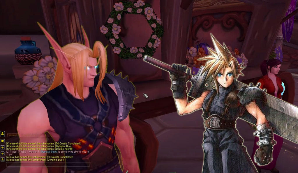 Final Fantasy VII's Cloud and Aerith make an appearance