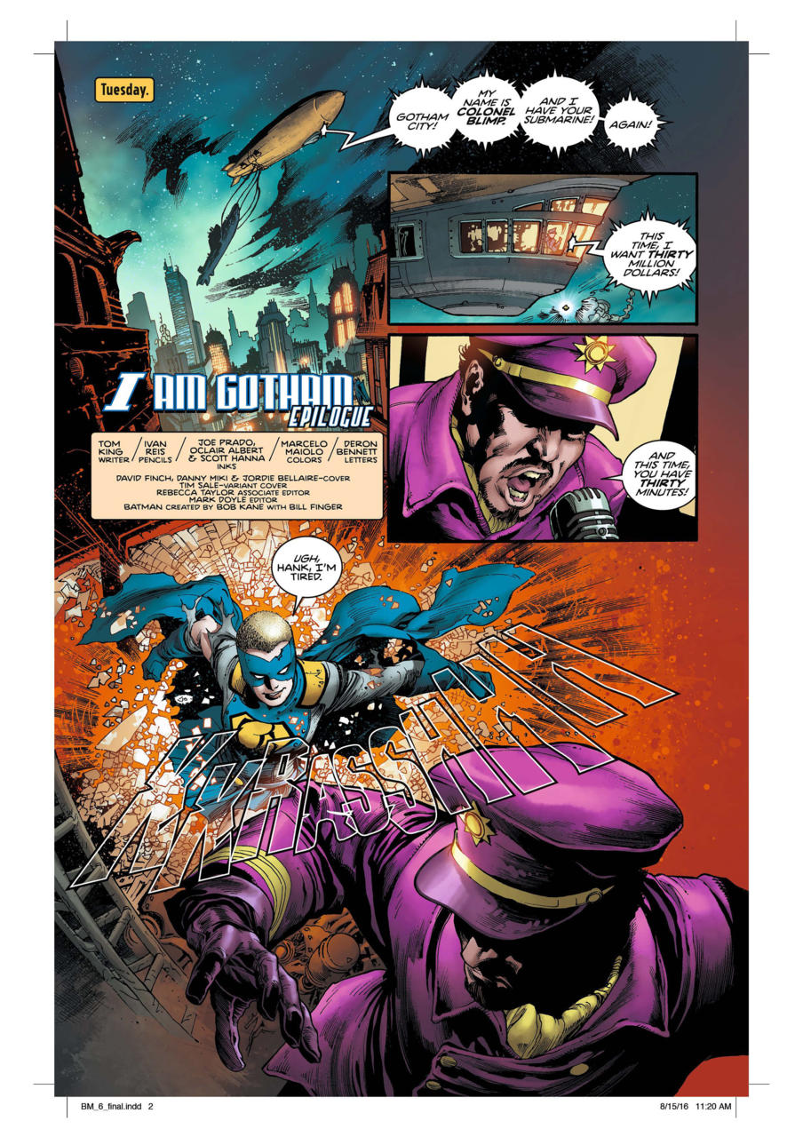 Gotham Girl takes on Colonel Blimp in Batman #6.