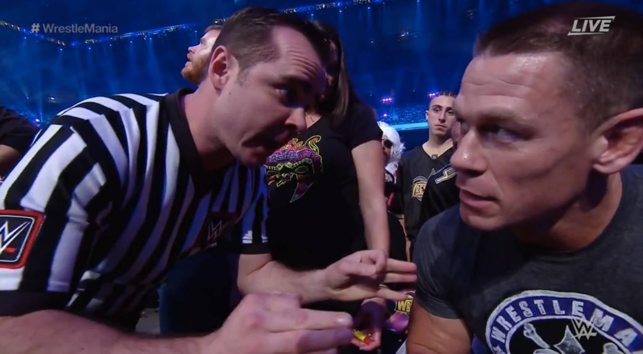 The Ref Informing Cena He's A Distraction To WWE's Production