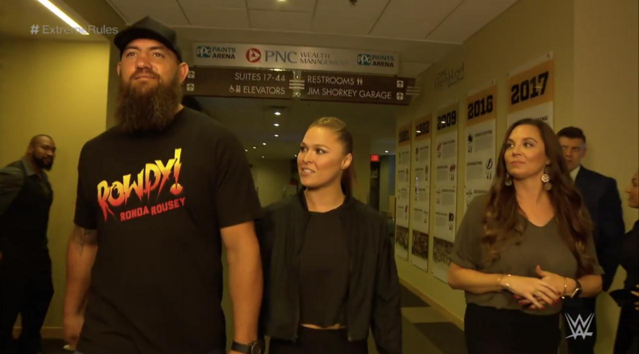 Ronda Rousey Walking To Concessions To Buy A Hulk Hogan Shirt