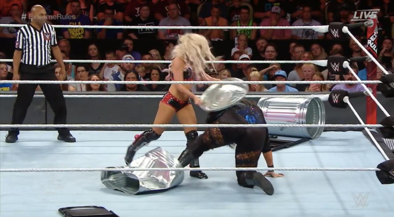 Bliss Hits Jax With A Garbage Can Lid