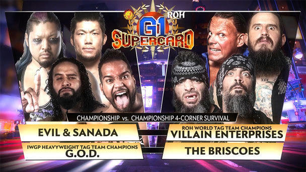 Evil & Sanada vs. G.O.D. (c) vs. Villain Enterprises (c) vs. The Briscoes