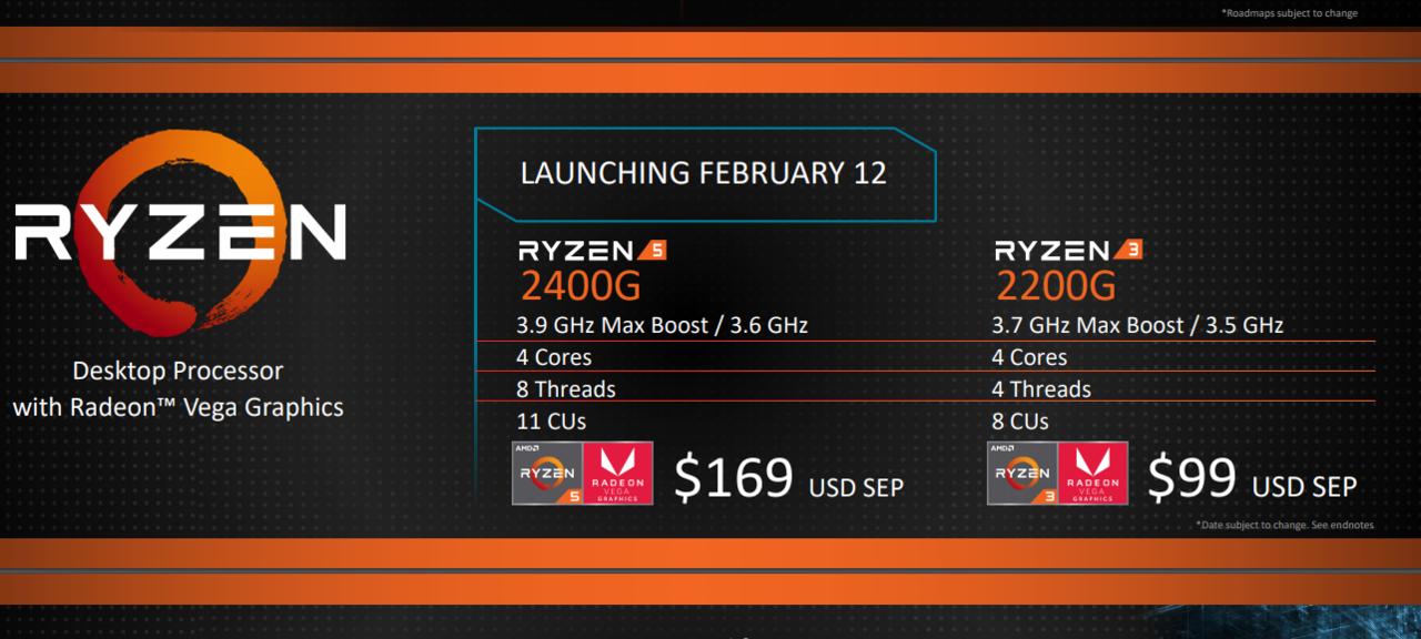 Introducing Ryzen 5 2400G and Ryzen 3 2200G