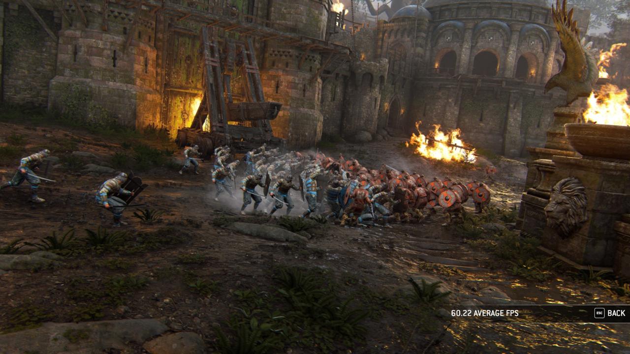 One part of the For Honor benchmark sequence.
