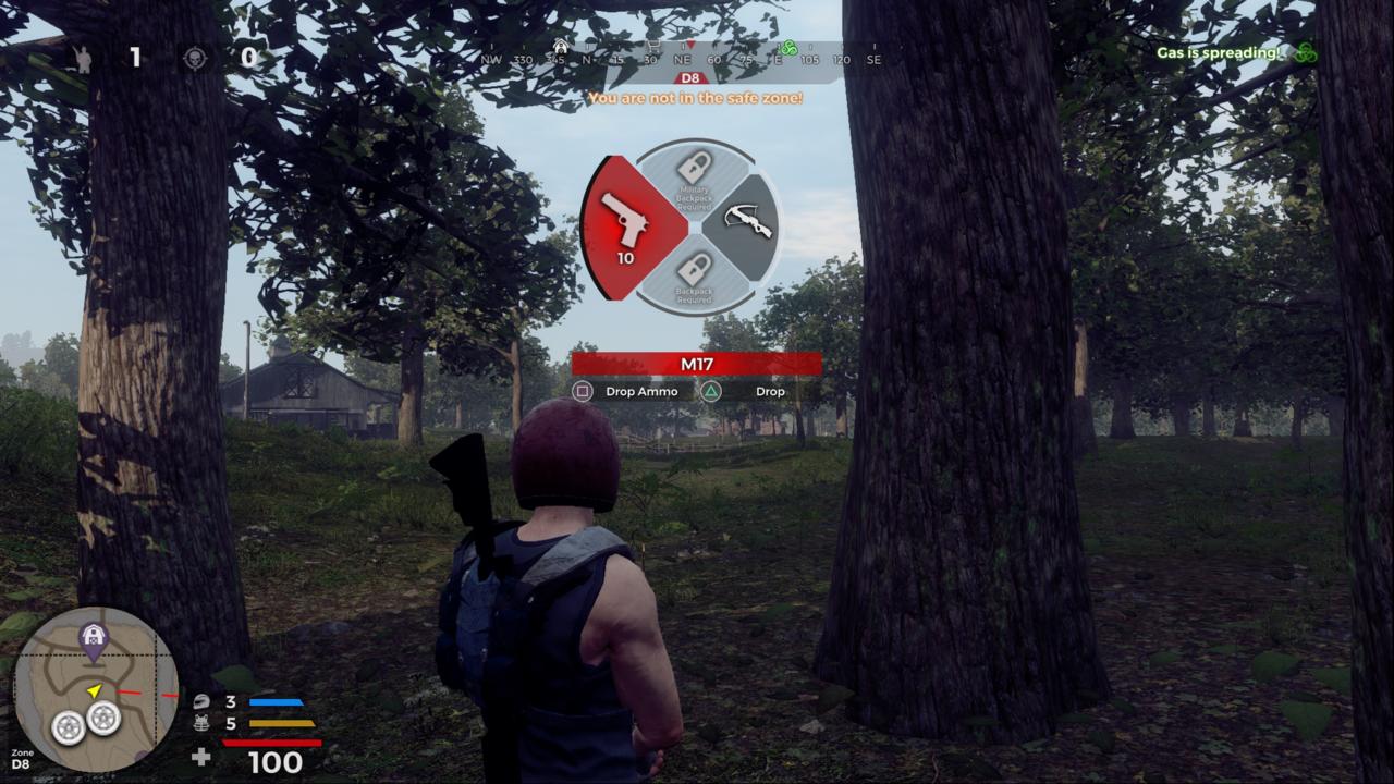 An example of H1Z1's revamped UI and inventory menu.