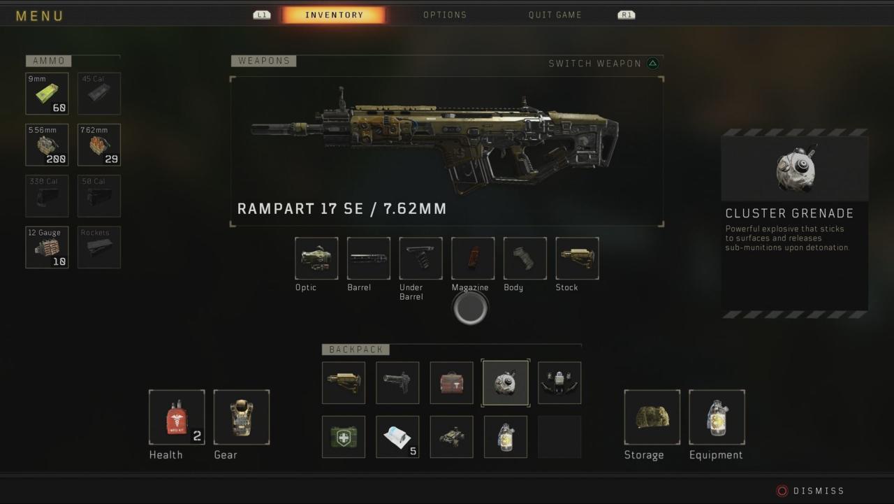 Inventory management in Blackout mode.