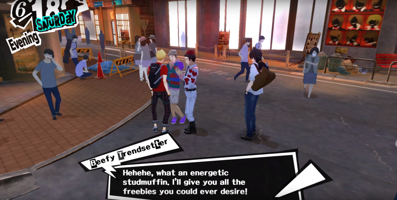 A snippet of the scene in question from the original version of Persona 5.