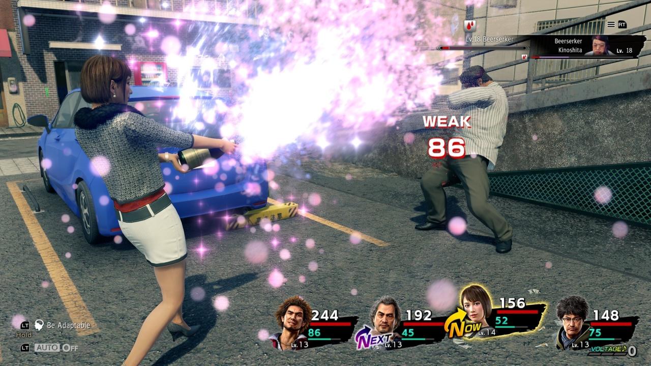 Saeko is one of your party members in Yakuza: Like A Dragon and she can pop bottles to damage enemies.