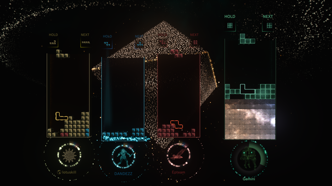 Connected mode in Tetris Effect: Connected