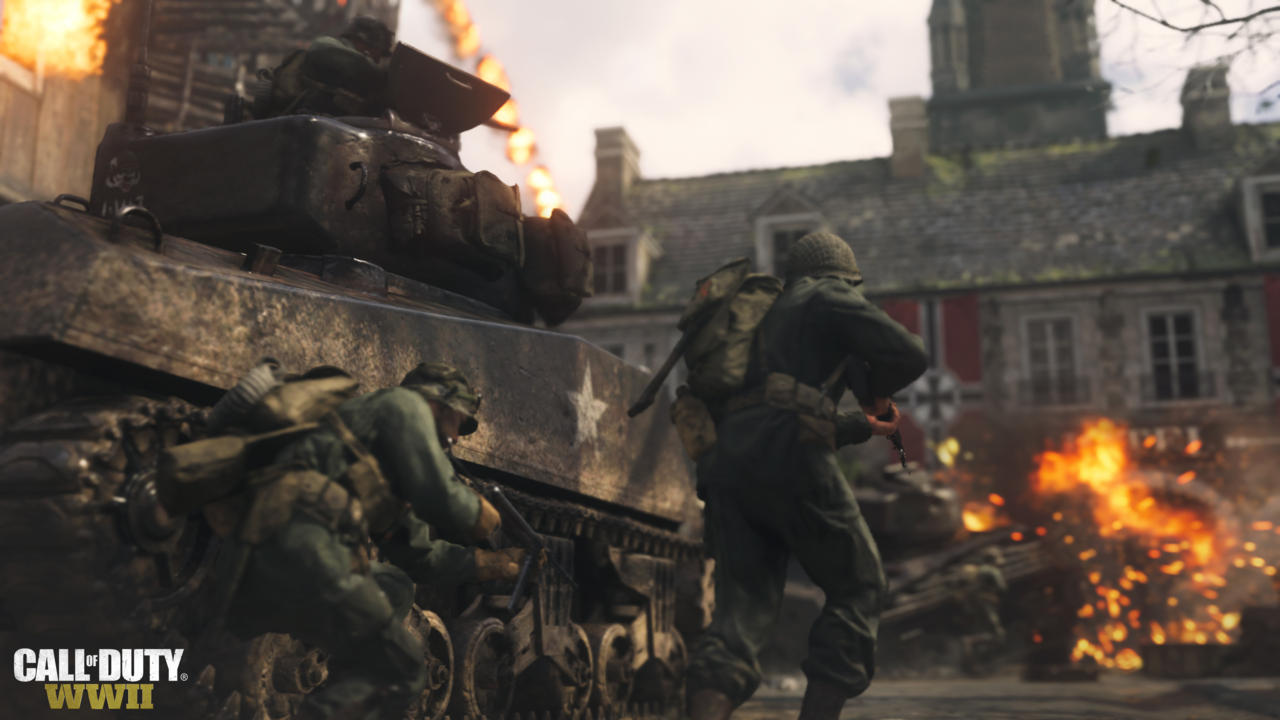 A scene from Call of Duty: WWII