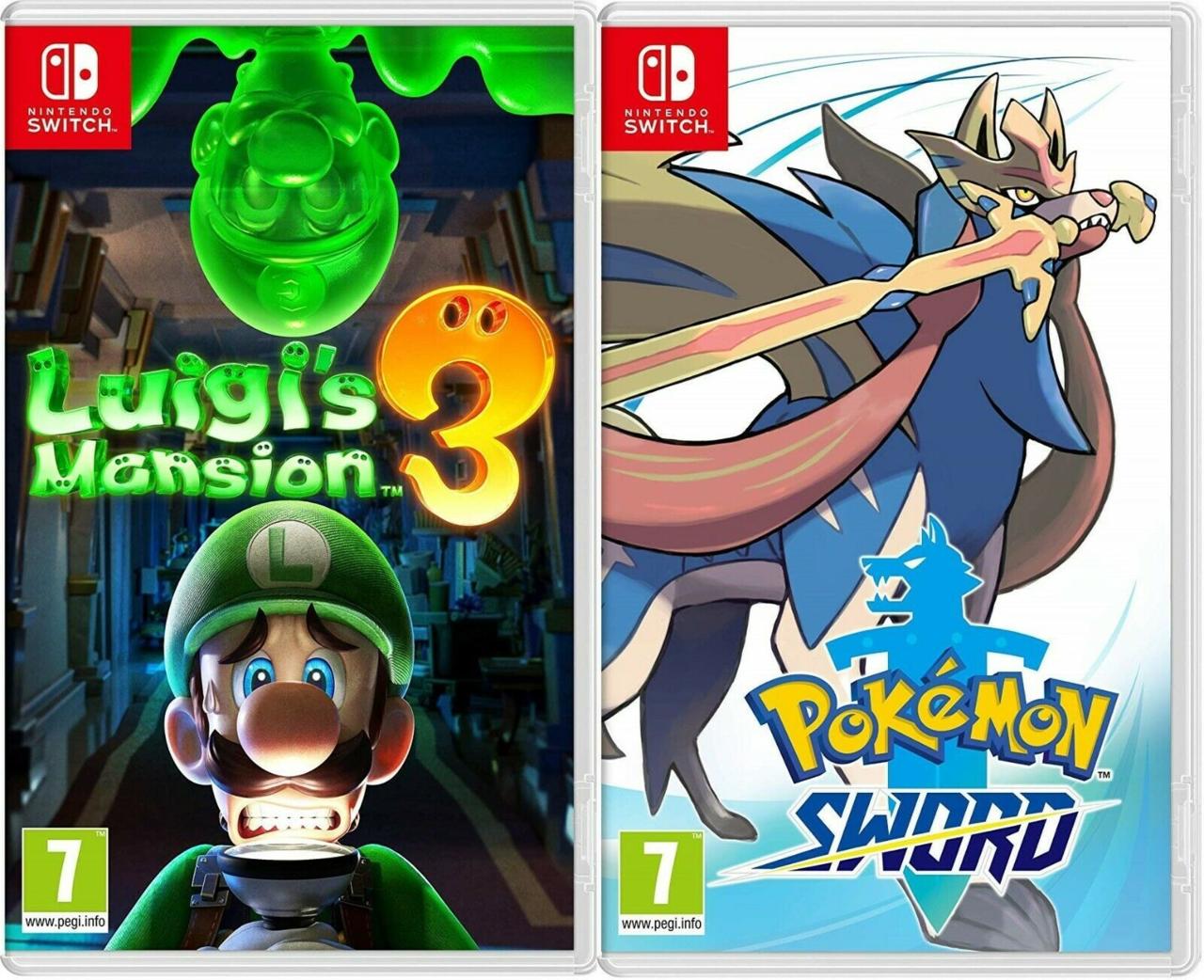 Luigi's Mansion 3 + Pokemon Sword