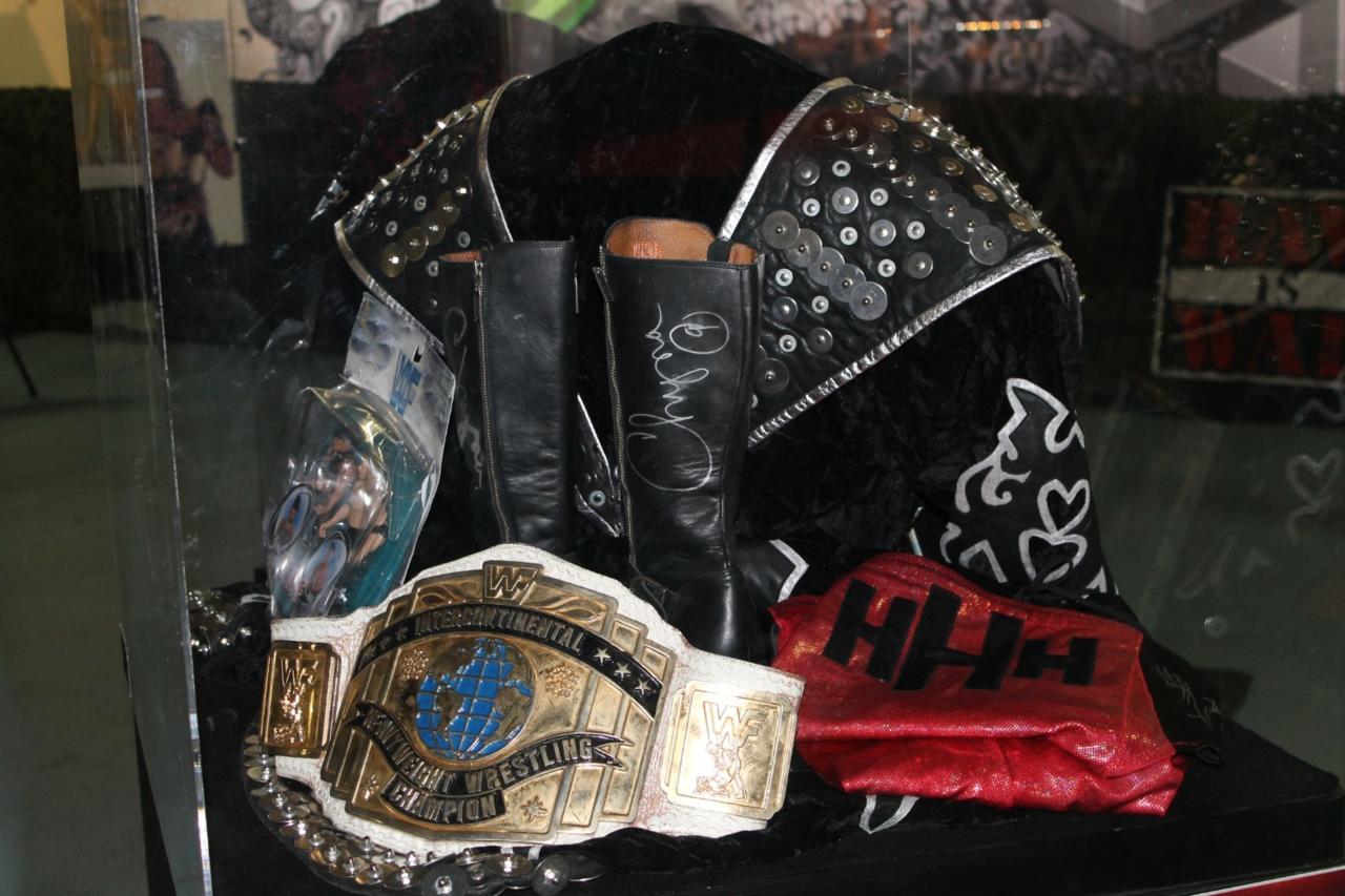 53. Triple H's ring gear, robe, and the WWE Intercontinental Championship