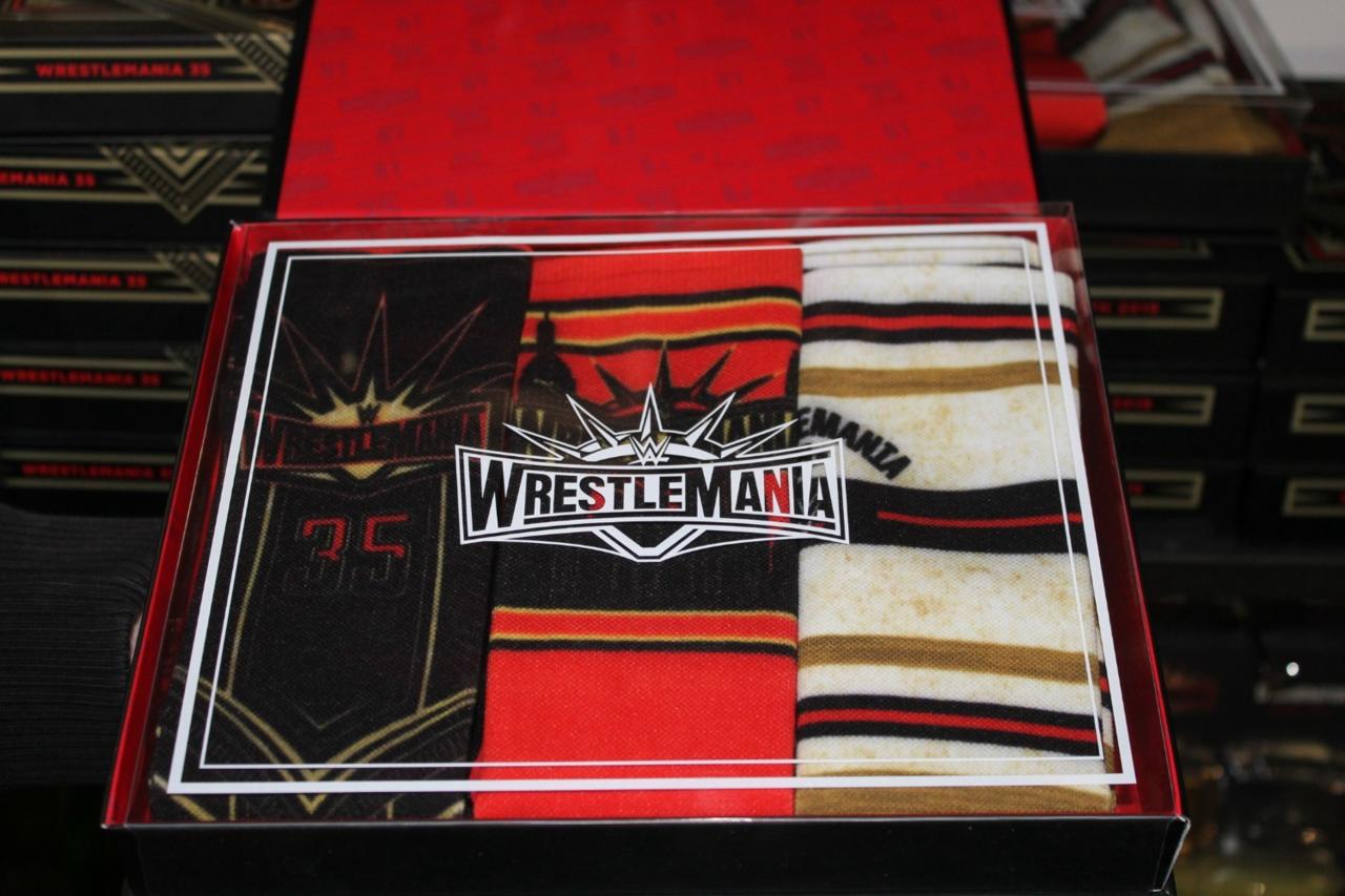 14. Wrestlemania socks, which kind of match the boxers