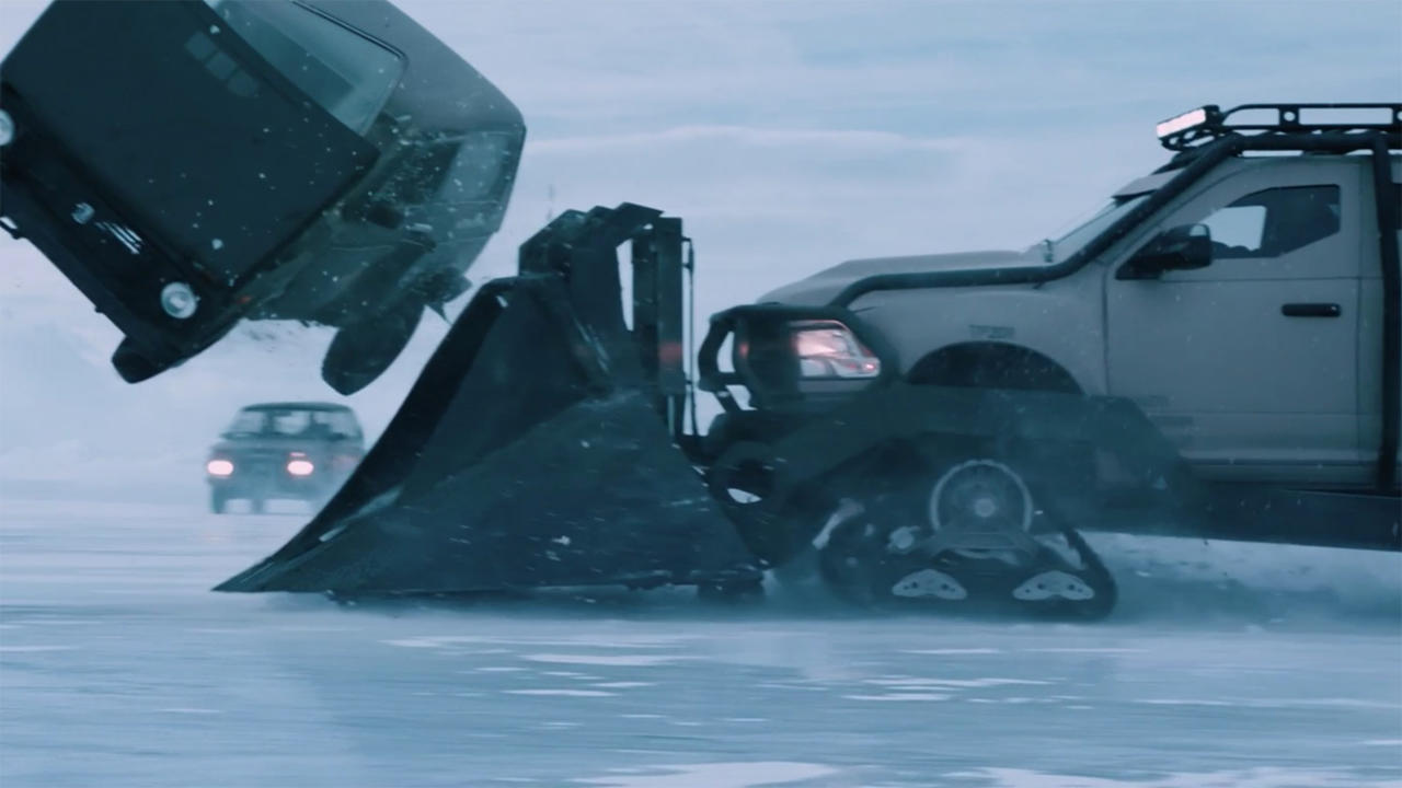 4. Racing on a frozen lake (Fate of the Furious)