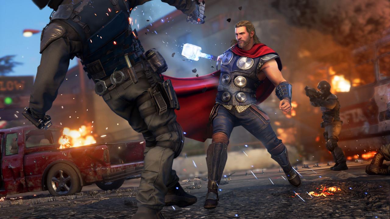 Thor's hammer allows him to conjure up lightning and easily put enemies down.