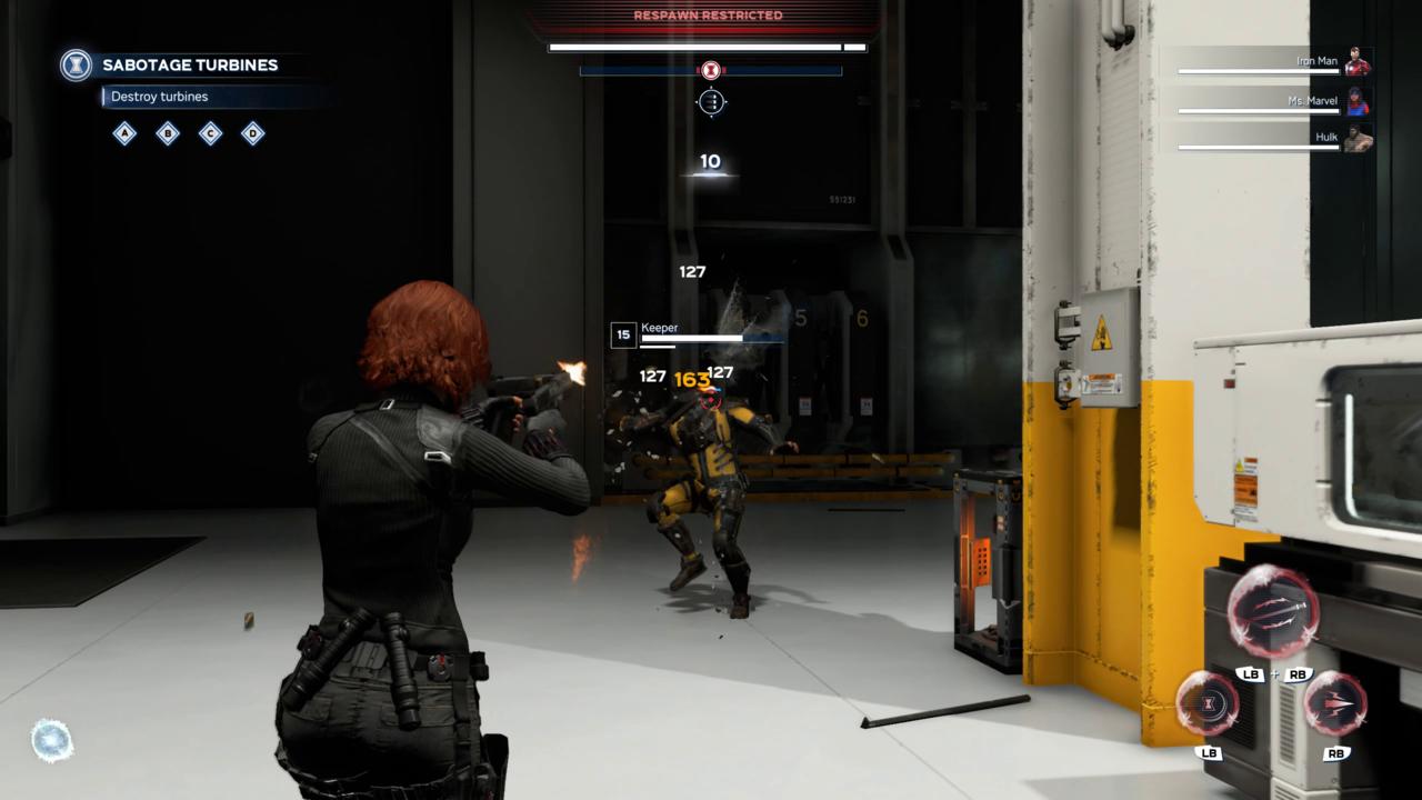 Black Widow's firearms are a great way to put pressure on enemies.