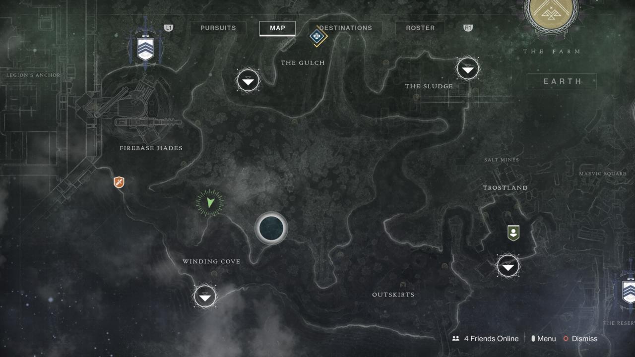 Head to the north end of Winding Cove and climb the cliff to find Xur surveying the area.