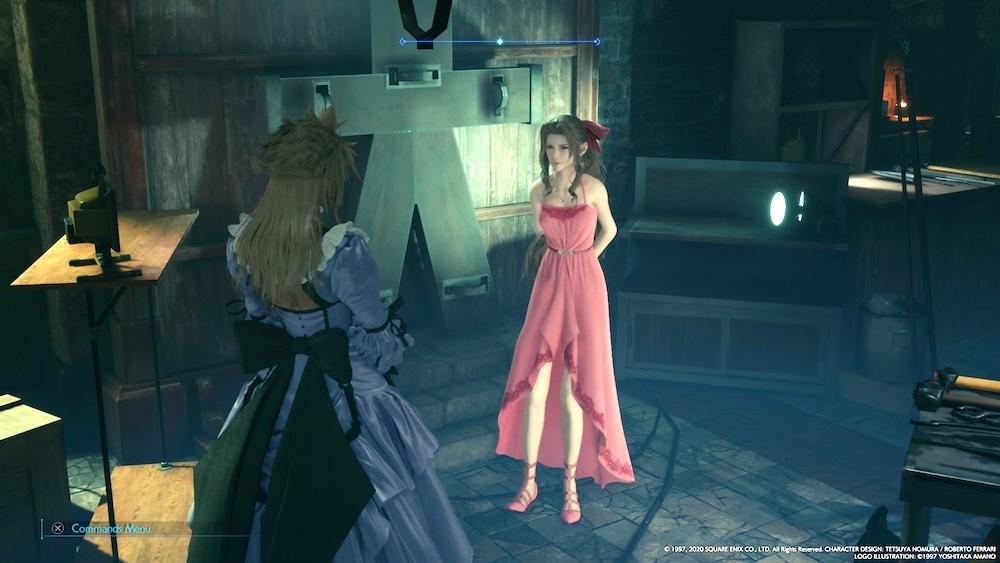 Details about   Final Fantasy VII:7 Remake Aerith Wall Market Honeybee Inn Peach Pink Long Gown