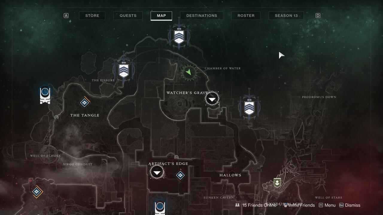 Look for Xur in the huge tree at the north end of Watcher's Grave, past Empress Caiatl's land tank.