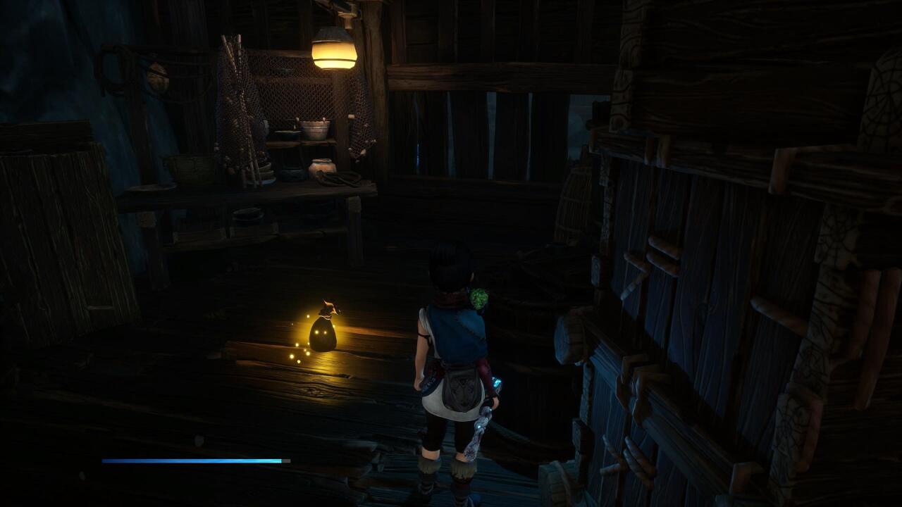 Thoroughly check the Storehouse before you leave--there are lots of collectibles you can reach by making paths using your bombs, including the Spirit Mail on the second floor.