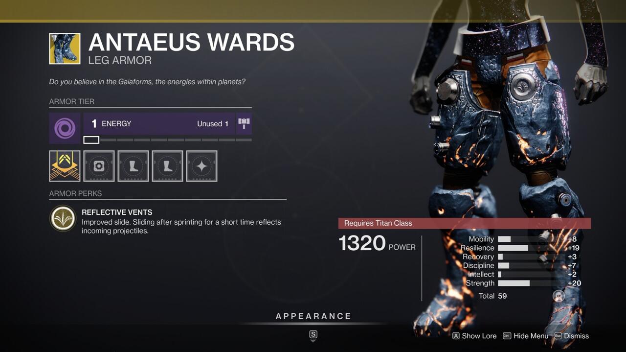 Boost your sliding with Antaeus Wards, which will also reflect incoming shots back at your enemies.