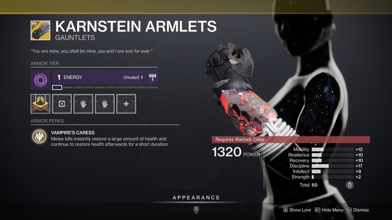 Karnstein Armlets will instantly heal you when you land melee kills, making them great for punching your way out of a bad situation.