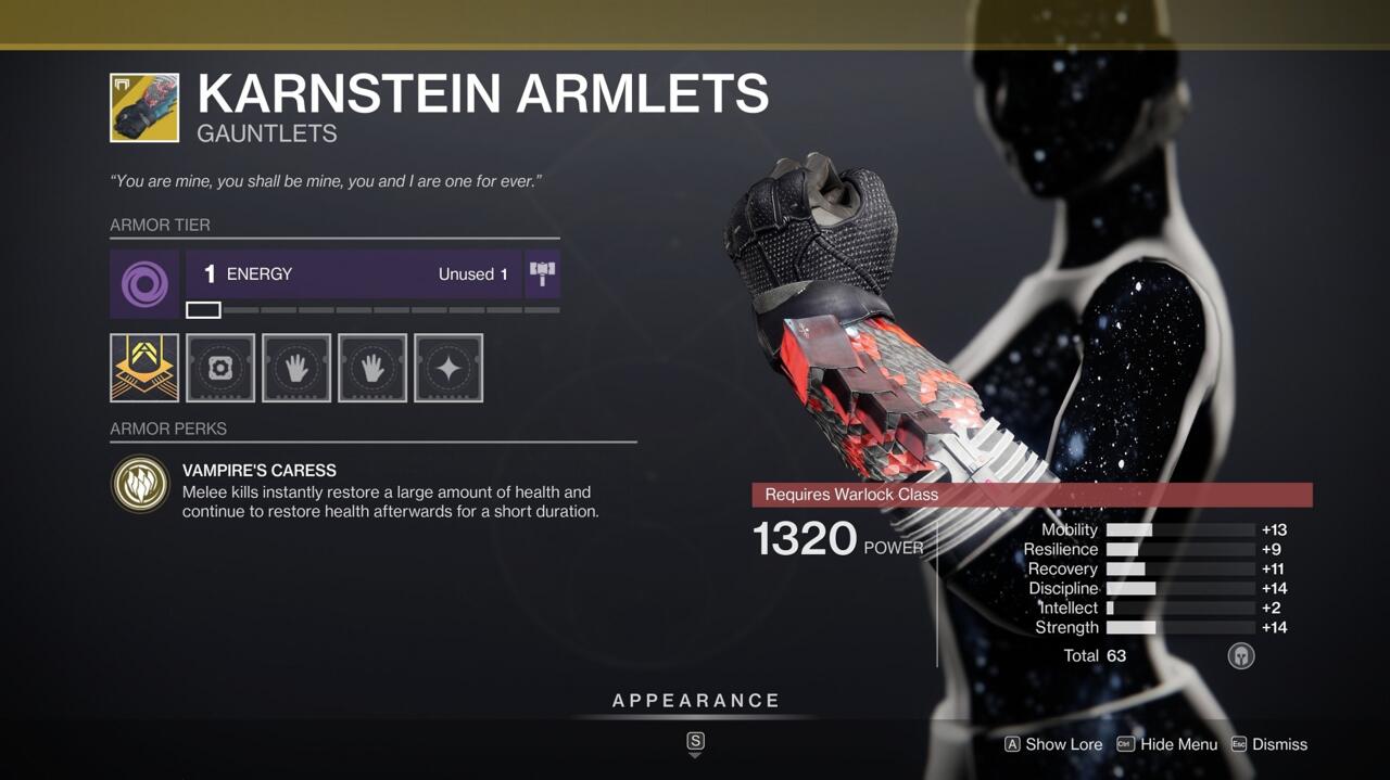 Karnstein Armlets allow you to gain health for punching people to death.