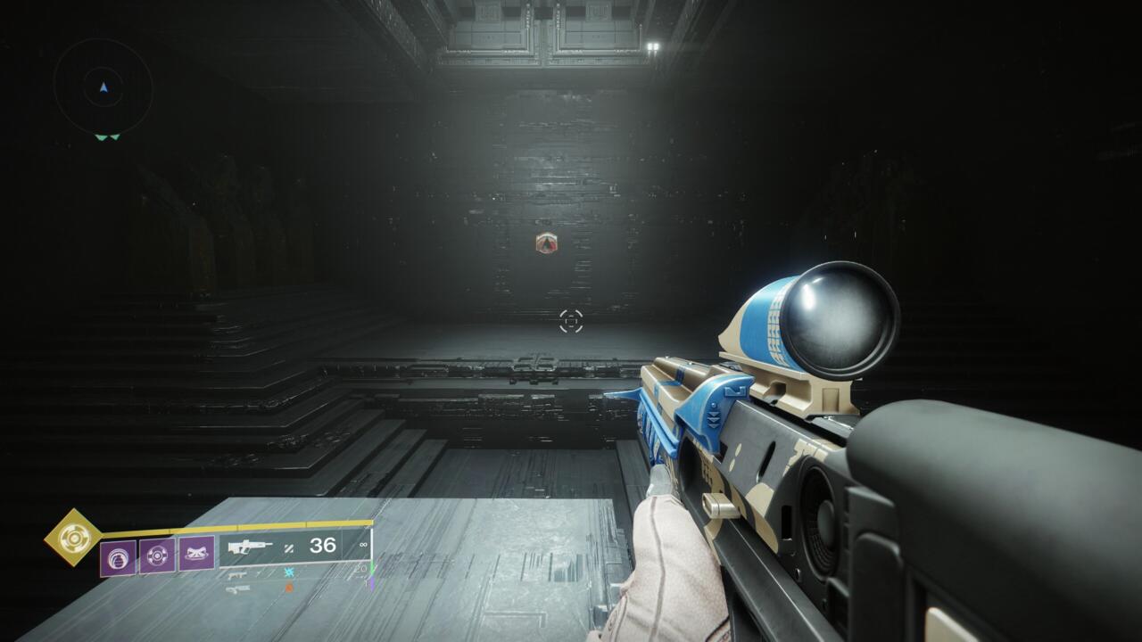 There are nine hidden rooms holding glyphs, but you only need to shoot and activate the three you saw on the pillar at the entrance to the Sunken Pyramid to activate the bonus chest.